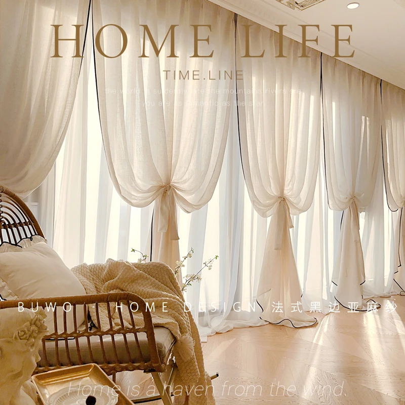 Schwarze Leinen-Gaze-Vorhänge  – Home Fragrance Linen Bewertung und Preis