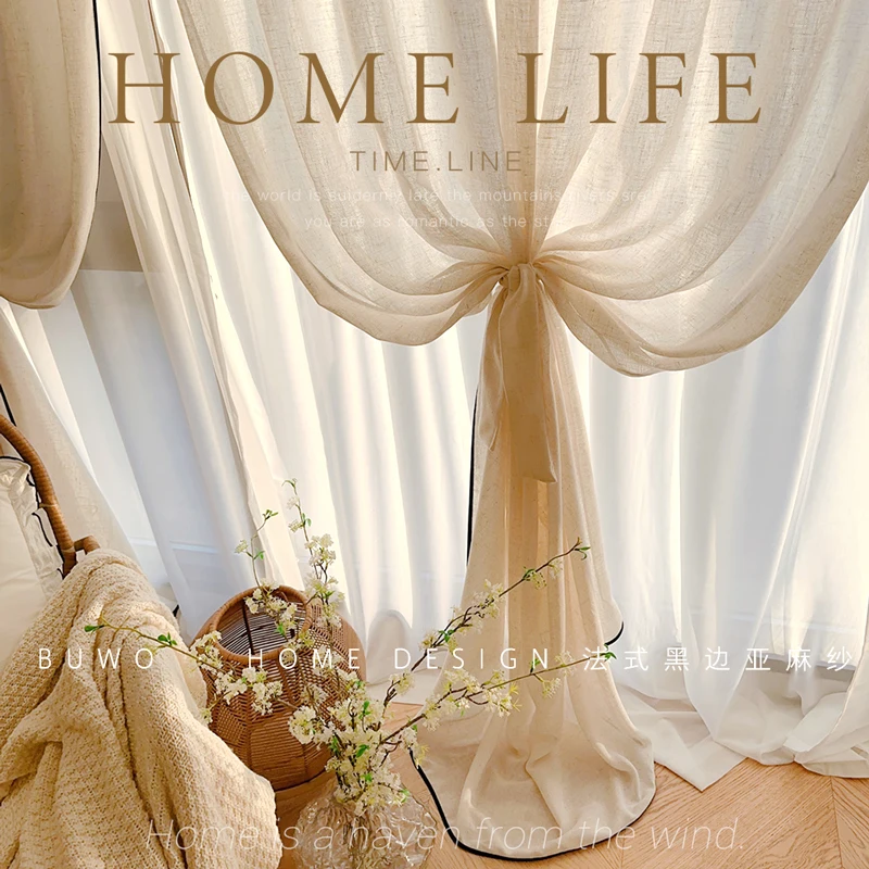 Schwarze Leinen-Gaze-Vorhänge  – Home Fragrance Linen Bewertung und Preis