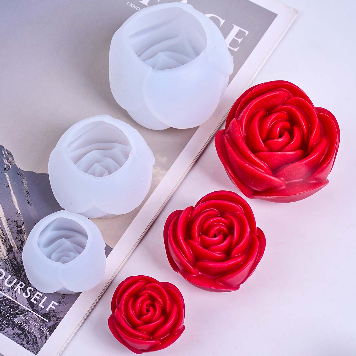 3D Blumenform Silikon Kerzenfo – Home Fragrance Rose Bewertung und Preis