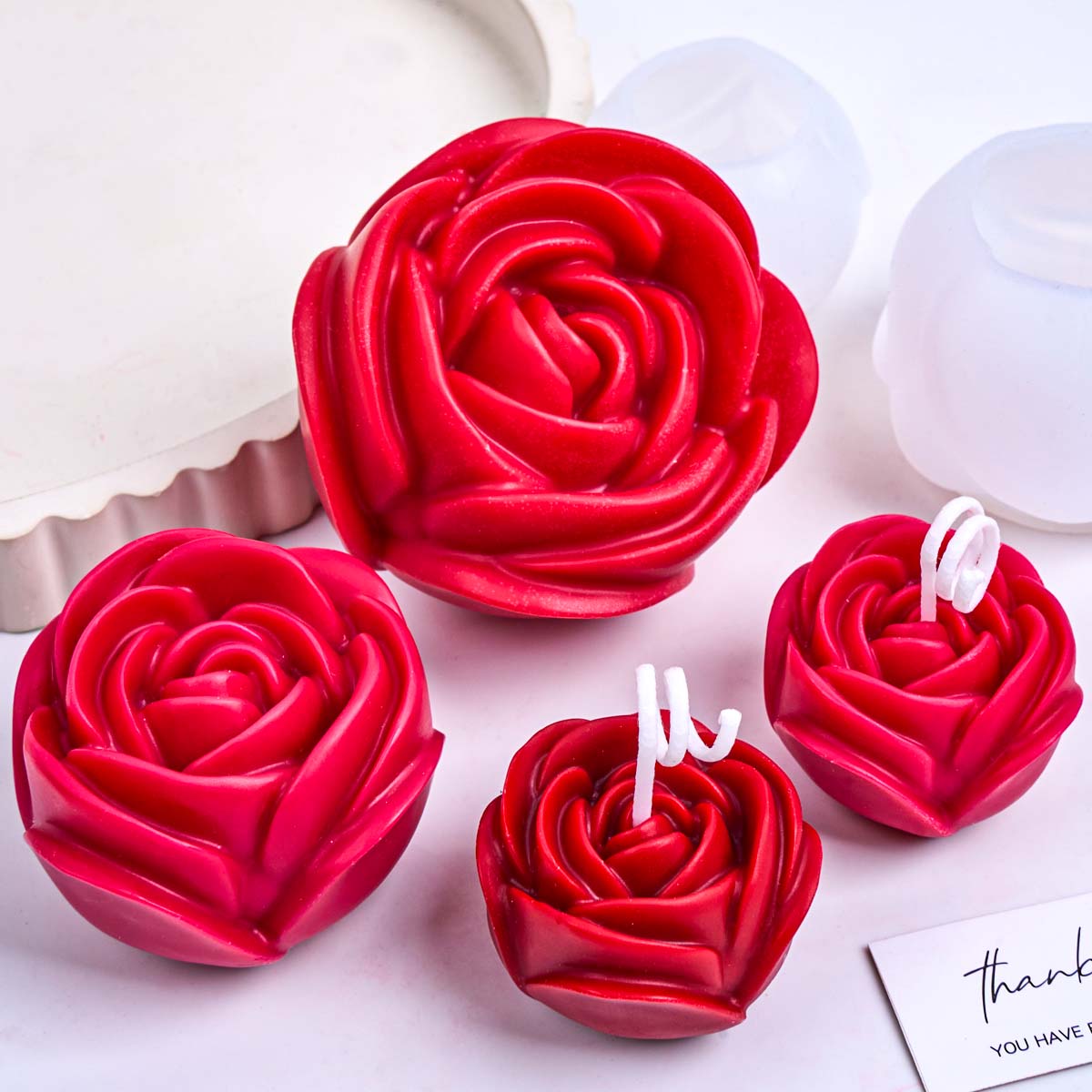3D Blumenform Silikon Kerzenfo – Home Fragrance Rose Bewertung und Preis